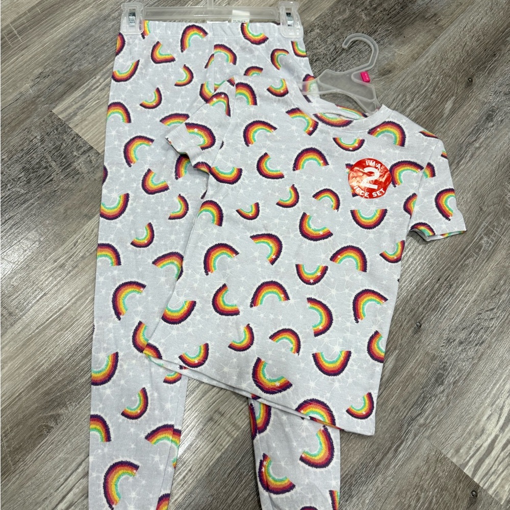 Rainbow Print Pajama Set